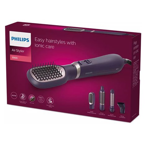 Philips | Hair Styler | BHA313/00 3000 Series | Warranty 24 month(s) | Ion conditioning | Temperature (max) °C | Number of heat - 7